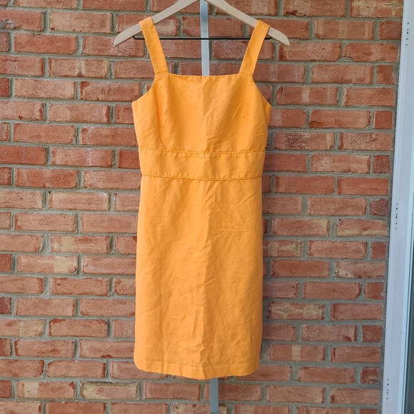 Ann Taylor Square Neck Sheath Dress orange - Picture 5 of 8